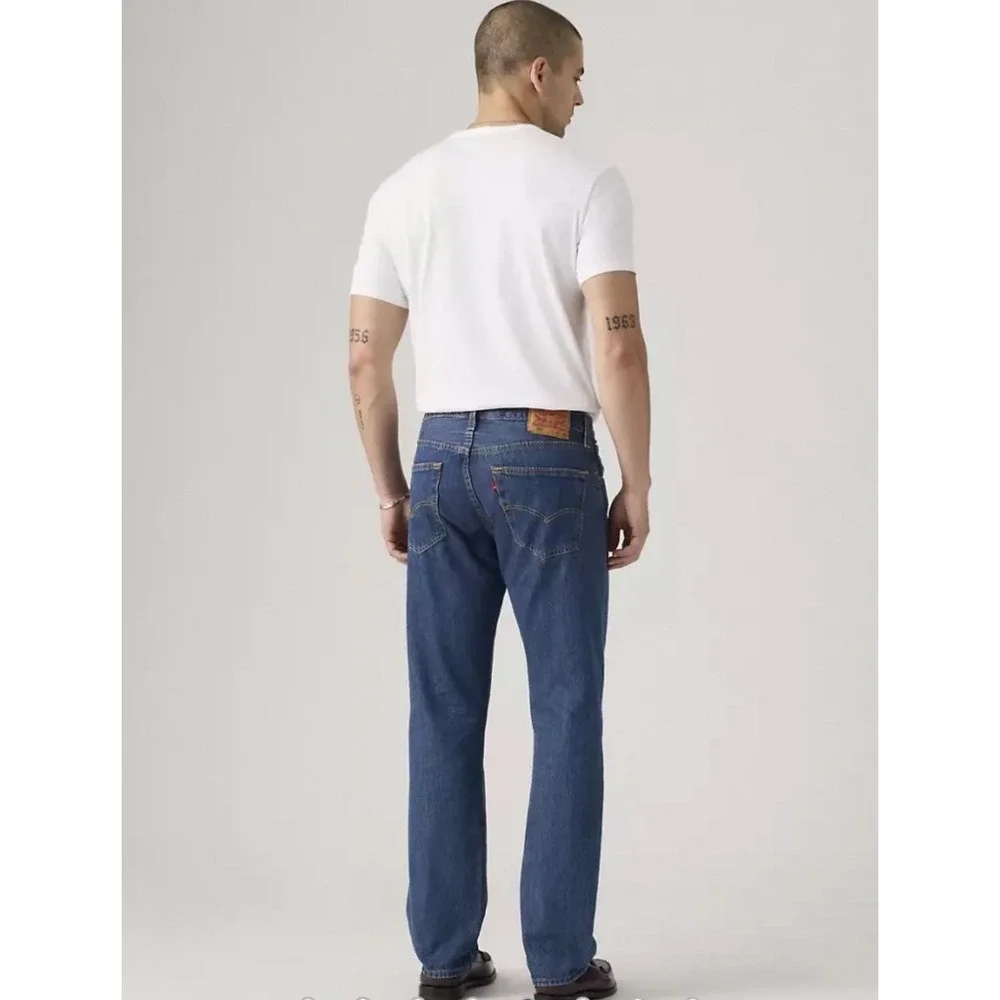 NWT Levis 501 Original‎ Fit Mens Button Fly Jeans Dark Wash 34x32